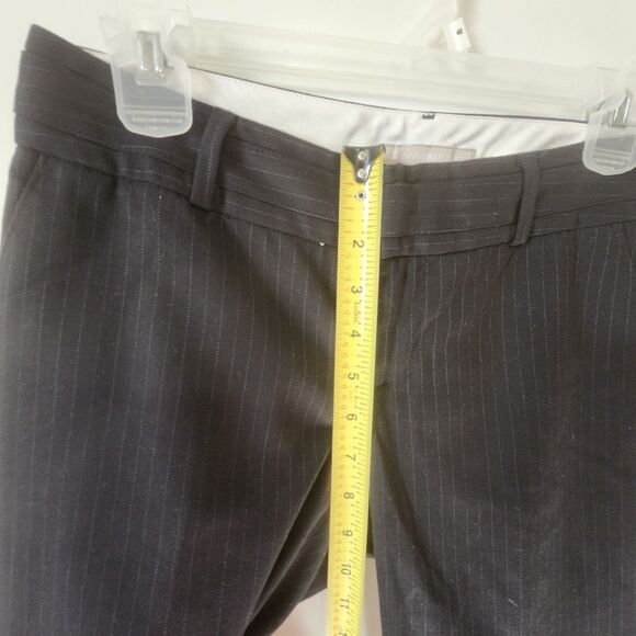 Banana Republic Martin Fit Womens Black Pin Stripe Dress Pants Size 2P Straight - Picture 9 of 14